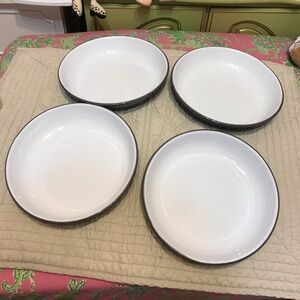 Falcon Enamelware Set Of 4 plates enamel